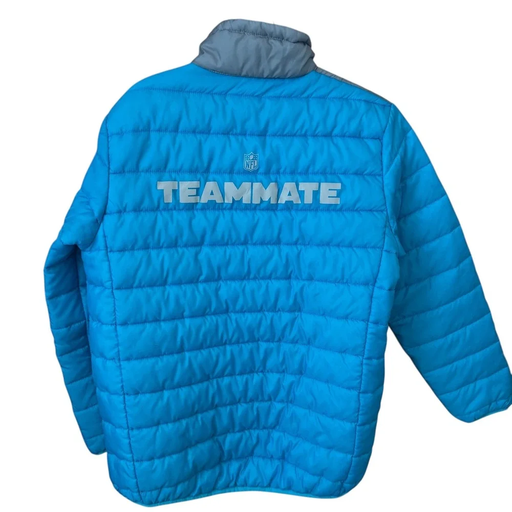 Super Bowl LII Minnesota Puffer Jacket Women's XL Blue‎ NFL Team Eagles Patriots